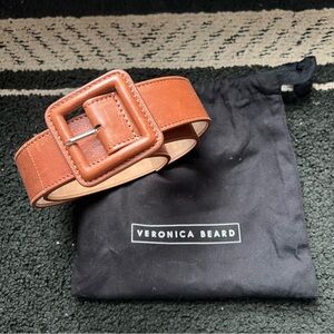 Veronica Beard Aluma Calf Leather Belt